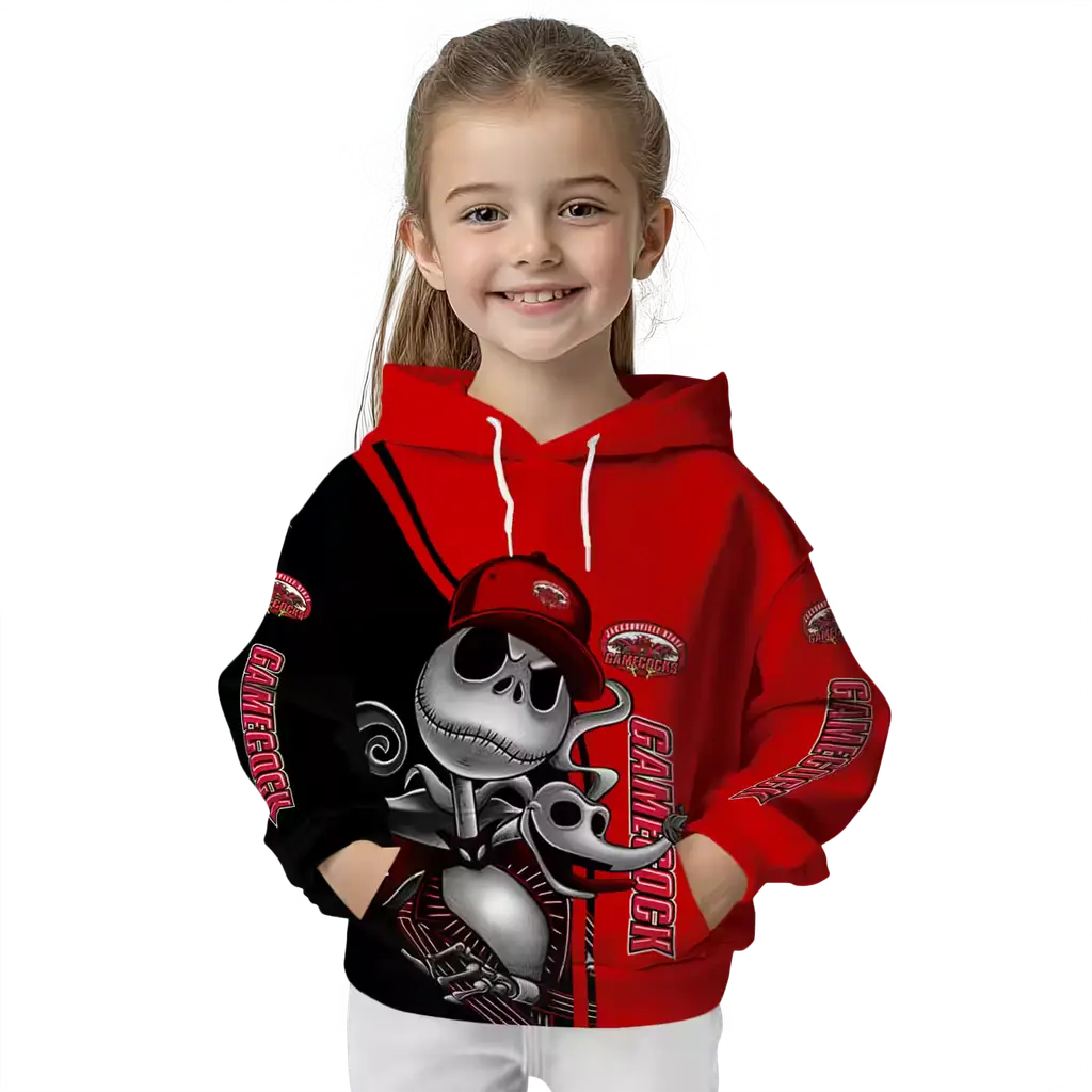 jacksonville state gamecocks jack skellington red hoodie top rated jacksonville state gamecocks jack skellington red hoodie top rated