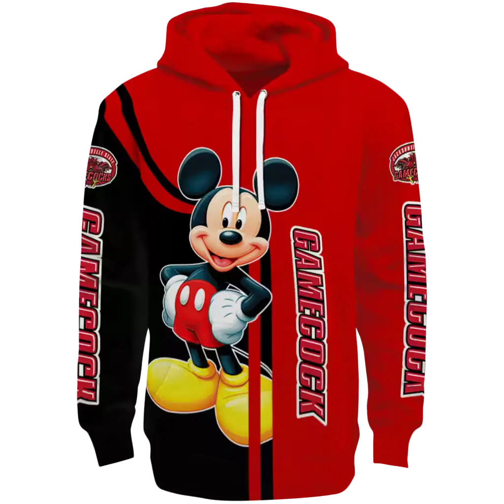 jacksonville state gamecocks mickey mouse red black hoodie best selling jacksonville state gamecocks mickey mouse red black hoodie best selling