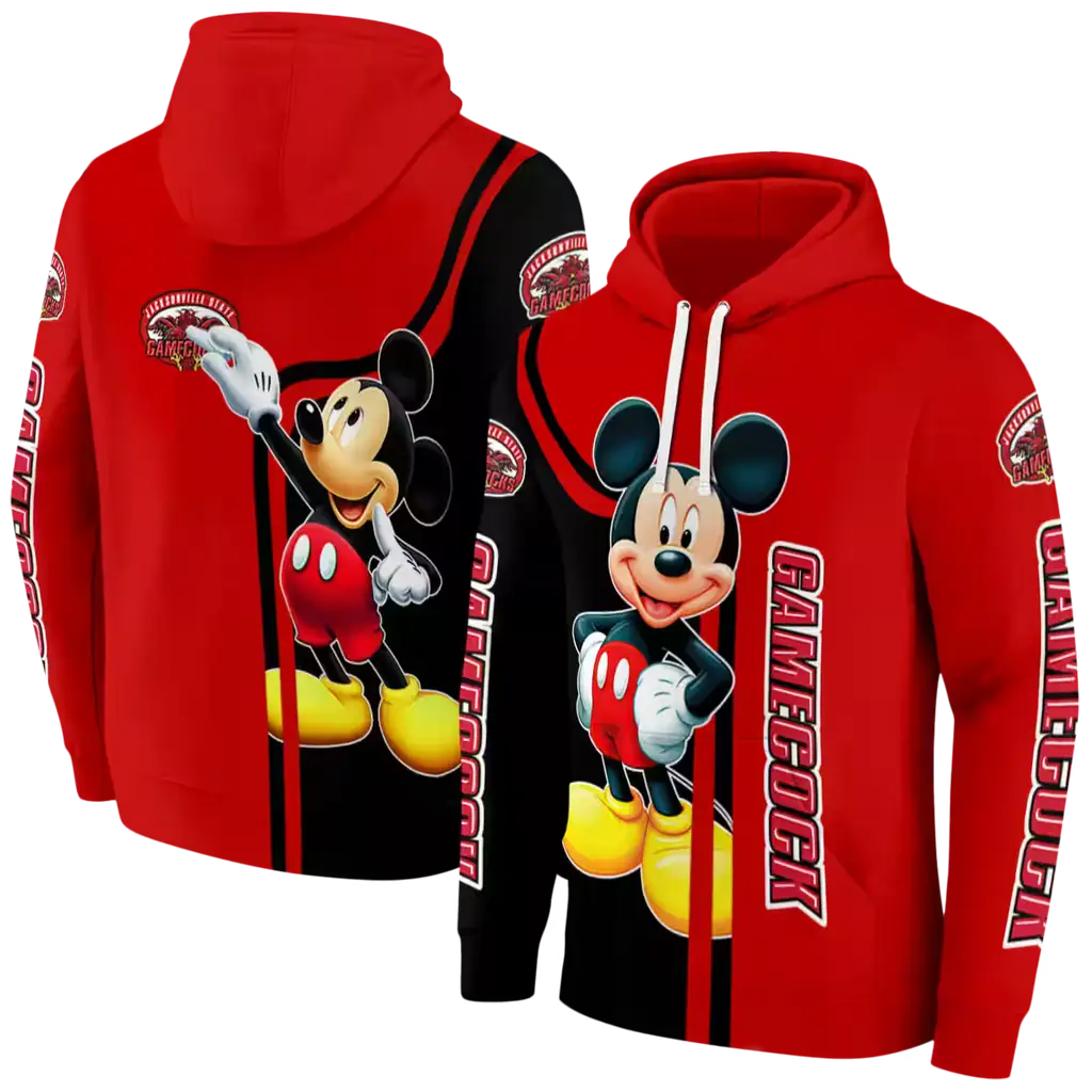 jacksonville state gamecocks mickey mouse red black hoodie fashion forward jacksonville state gamecocks mickey mouse red black hoodie fashion forward