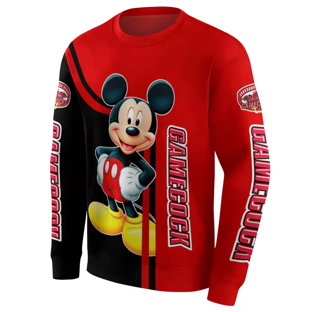 jacksonville state gamecocks mickey mouse red black hoodie new arrival jacksonville state gamecocks mickey mouse red black hoodie new arrival