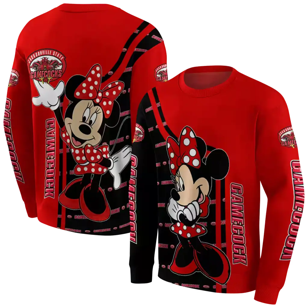 jacksonville state gamecocks minnie mouse red hoodie premium grade jacksonville state gamecocks minnie mouse red hoodie premium grade
