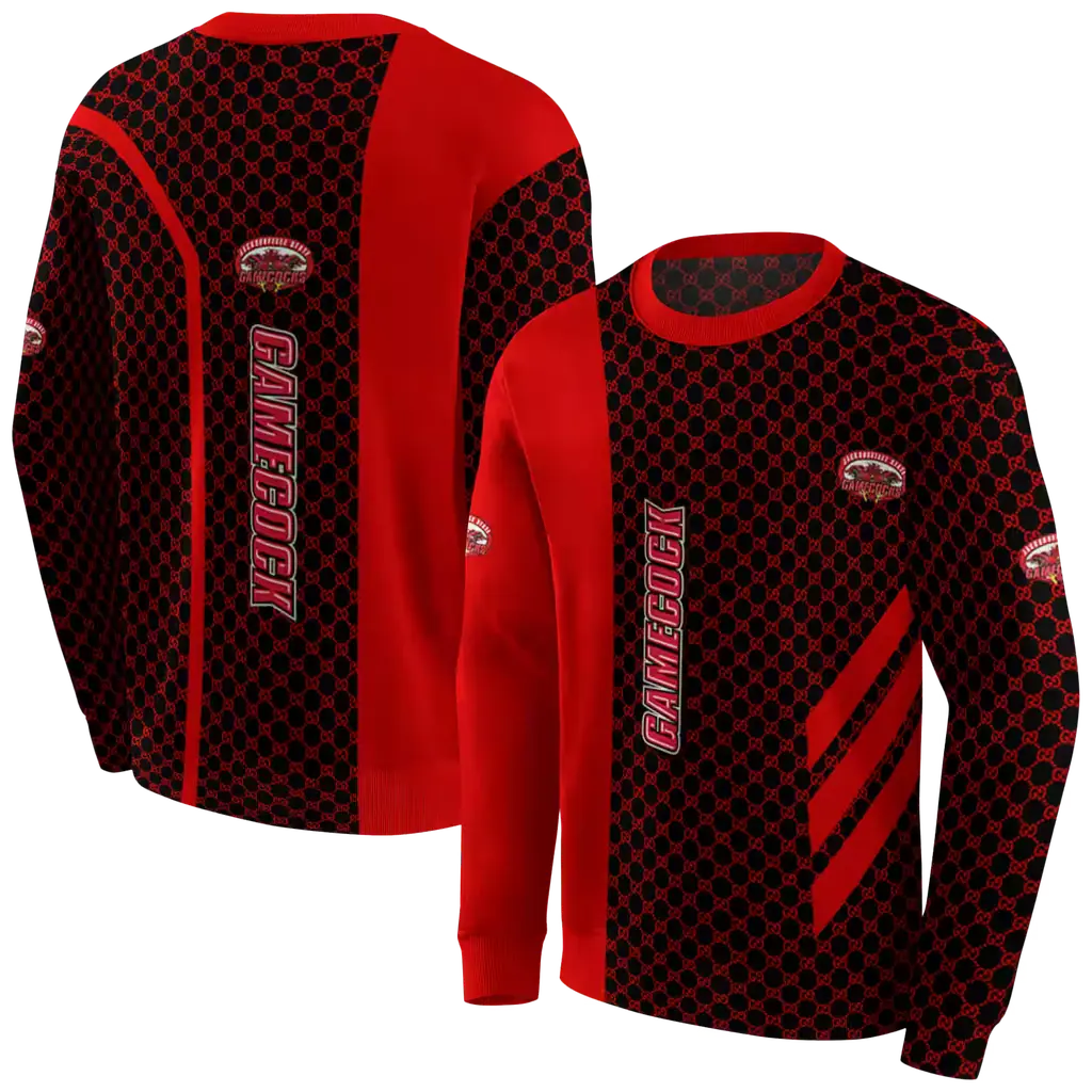 jacksonville state gamecocks monogram pattern red hoodie premium grade jacksonville state gamecocks monogram pattern red hoodie premium grade