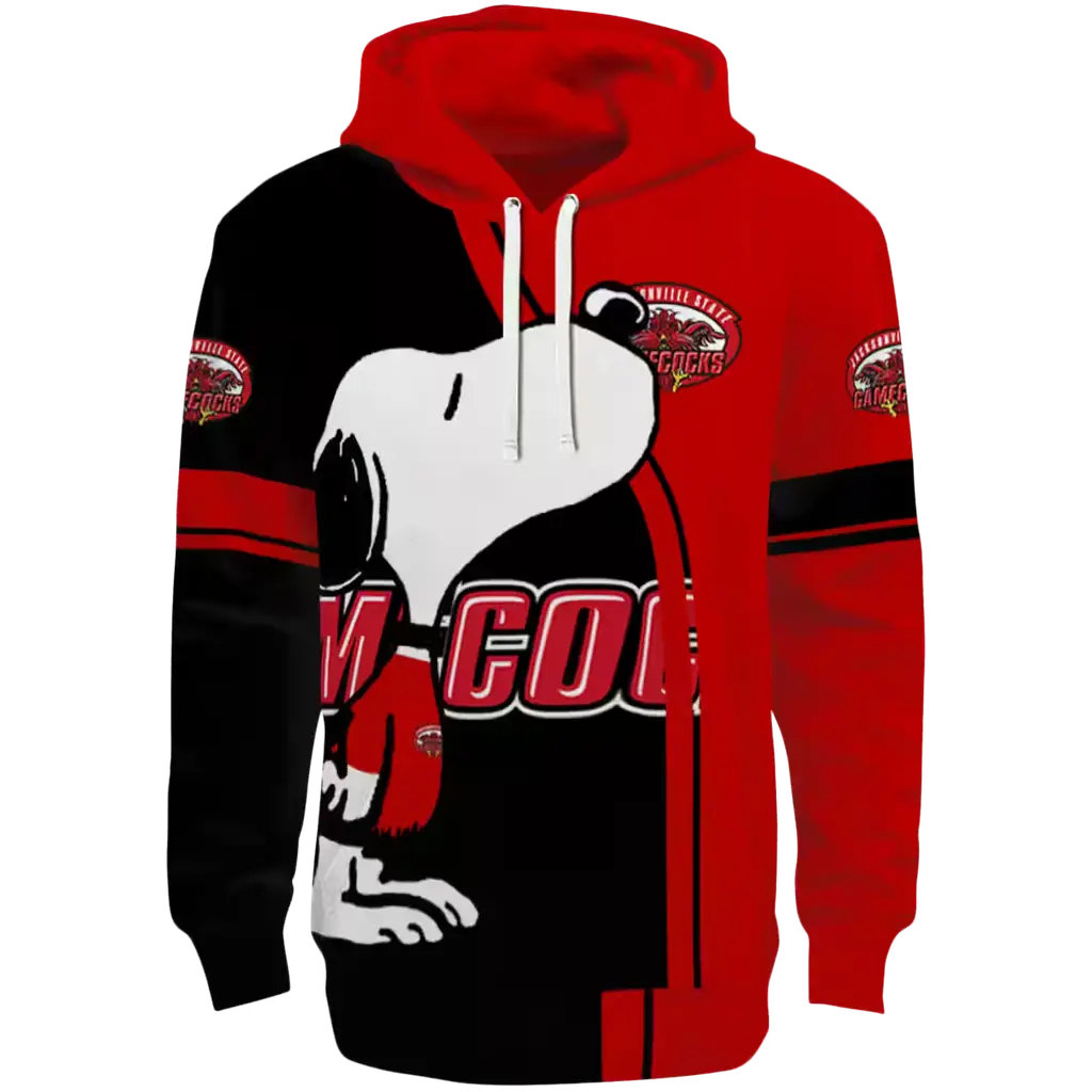 jacksonville state gamecocks playful snoopy red hoodie best selling jacksonville state gamecocks playful snoopy red hoodie best selling