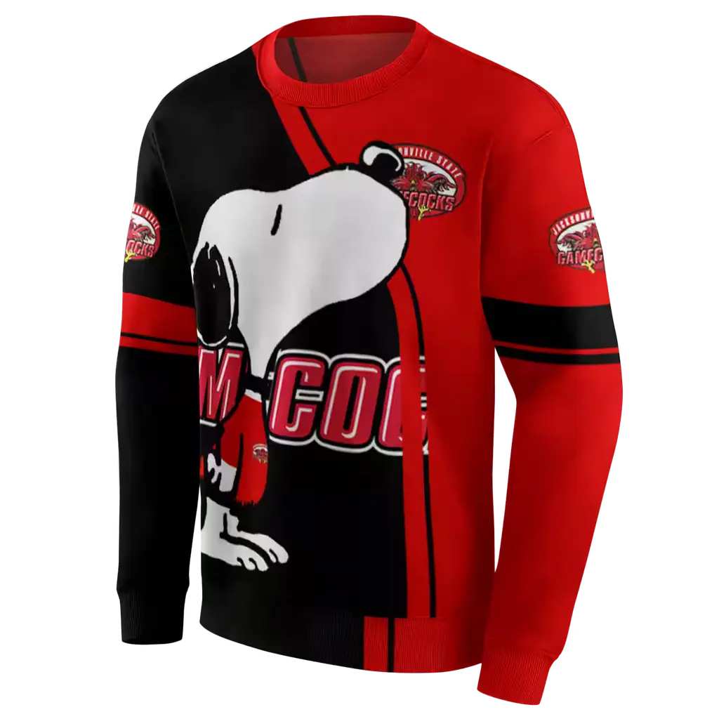jacksonville state gamecocks playful snoopy red hoodie new arrival jacksonville state gamecocks playful snoopy red hoodie new arrival