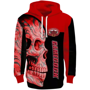 jacksonville state gamecocks skull motif red black hoodie best selling