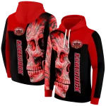 jacksonville state gamecocks skull motif red black hoodie best selling