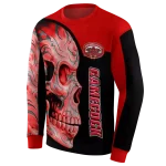 jacksonville state gamecocks skull motif red black hoodie best selling