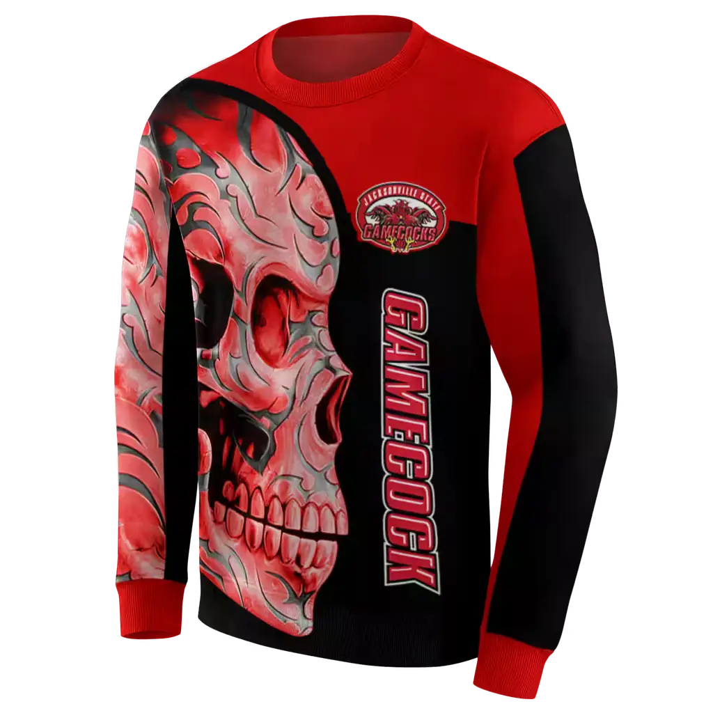 jacksonville state gamecocks skull motif red black hoodie new arrival jacksonville state gamecocks skull motif red black hoodie new arrival