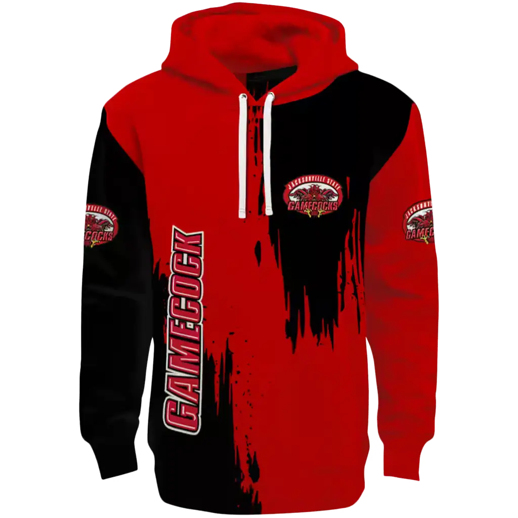jacksonville state gamecocks splatter effect red hoodie best selling jacksonville state gamecocks splatter effect red hoodie best selling