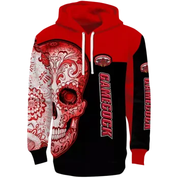 jacksonville state gamecocks sugar skull red black hoodie best selling