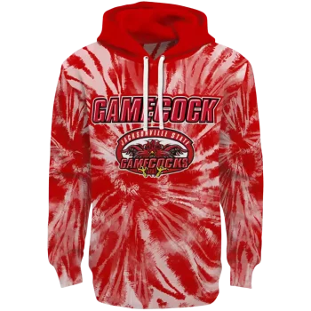 jacksonville state gamecocks tie dye pattern red hoodie best selling