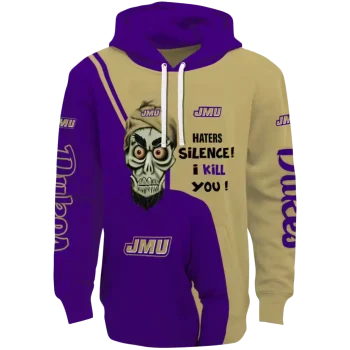 james madison dukes achmed skull purple hoodie best selling