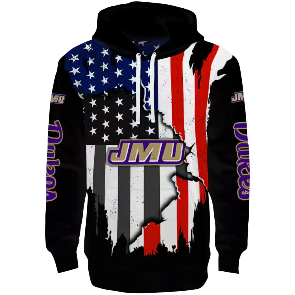 james madison dukes american pride black hoodie best selling james madison dukes american pride black hoodie best selling