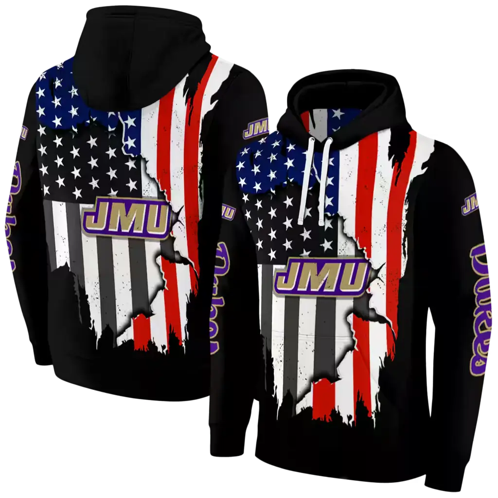 james madison dukes american pride black hoodie fashion forward james madison dukes american pride black hoodie fashion forward