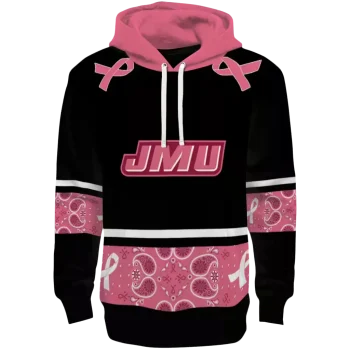 james madison dukes awareness ribbon black pink hoodie best selling