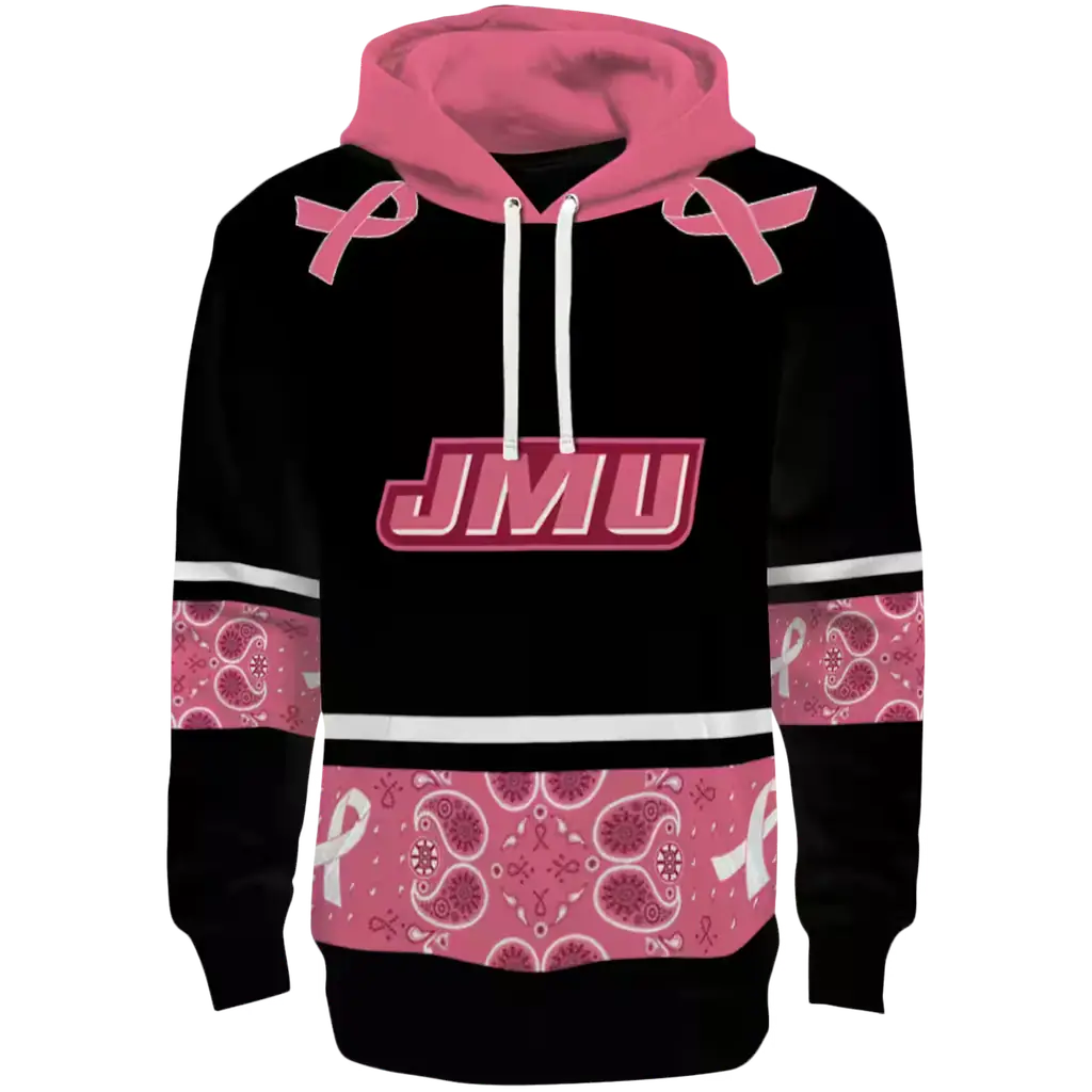 james madison dukes awareness ribbon black pink hoodie best selling james madison dukes awareness ribbon black pink hoodie best selling