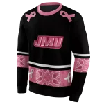 james madison dukes awareness ribbon black pink hoodie best selling