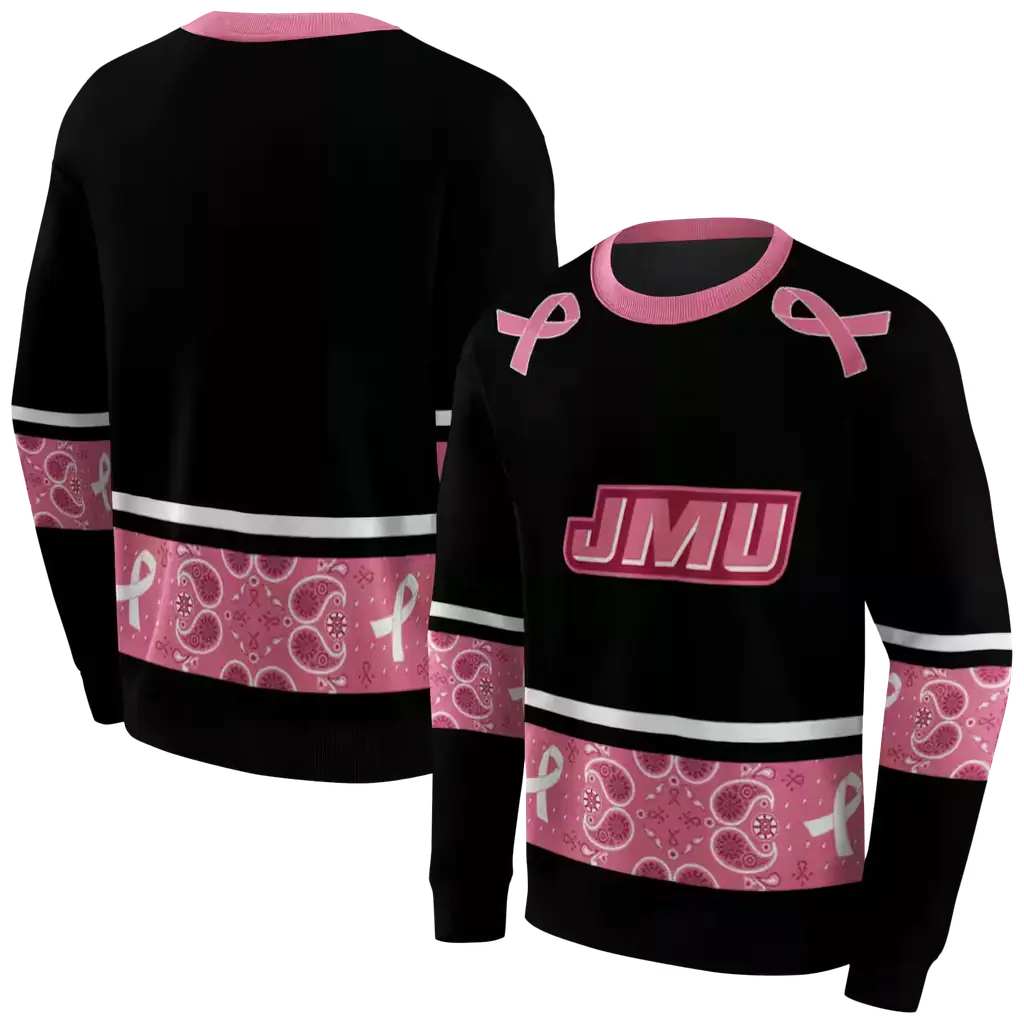 james madison dukes awareness ribbon black pink hoodie premium grade james madison dukes awareness ribbon black pink hoodie premium grade