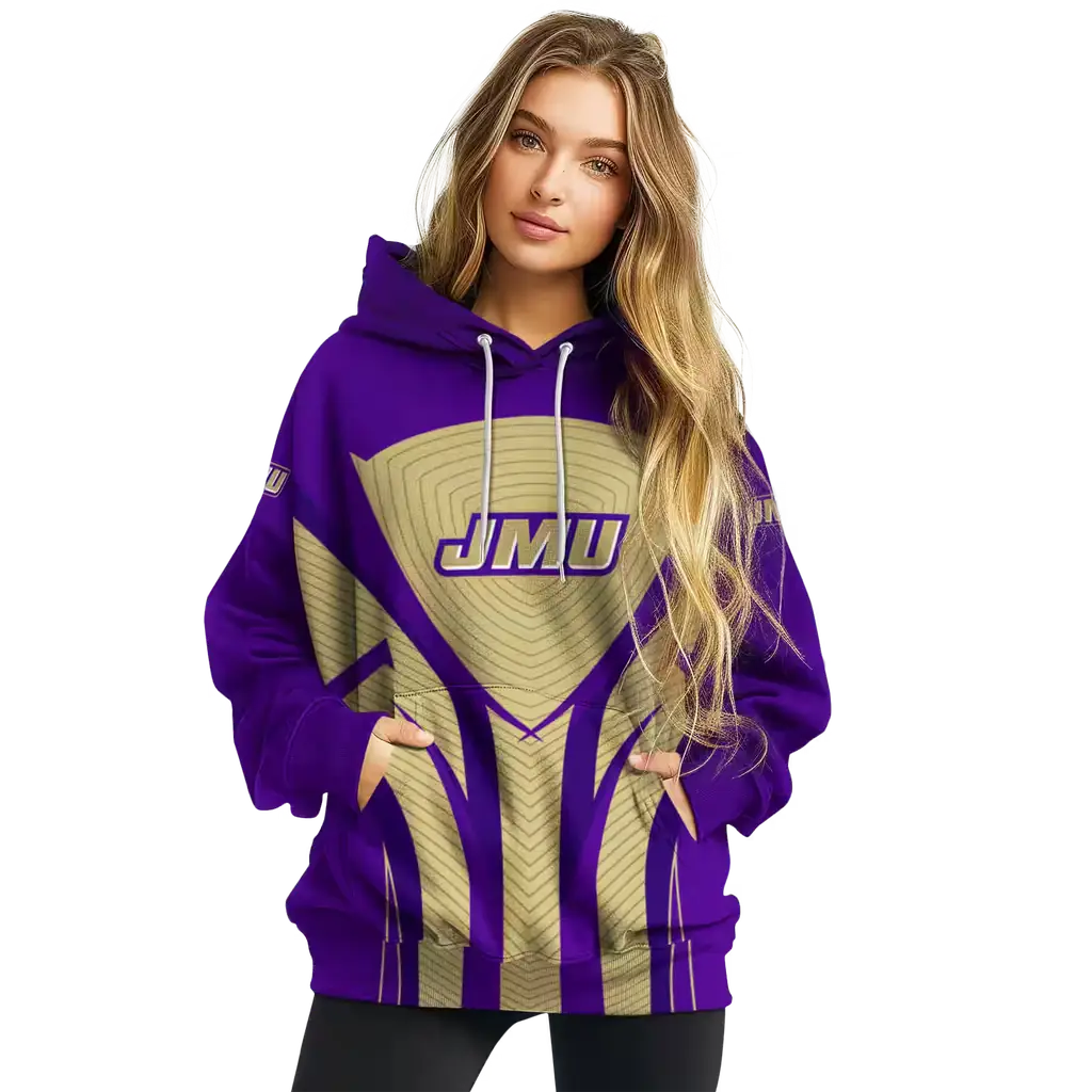 james madison dukes concentric lines purple black hoodie high quality james madison dukes concentric lines purple black hoodie high quality