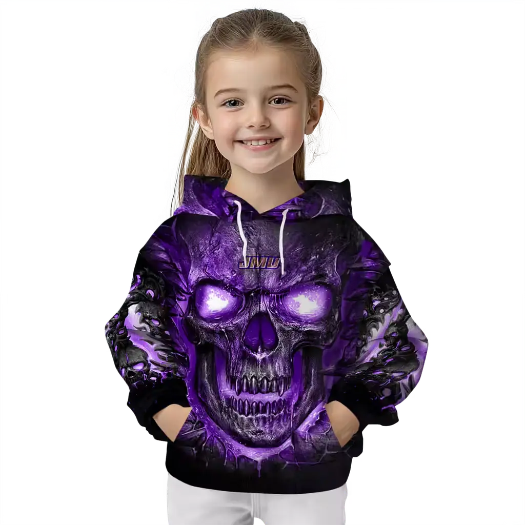 james madison dukes demonic skull purple black hoodie top rated james madison dukes demonic skull purple black hoodie top rated