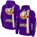james madison dukes football heartbeat purple hoodie best selling