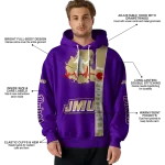 james madison dukes football heartbeat purple hoodie best selling