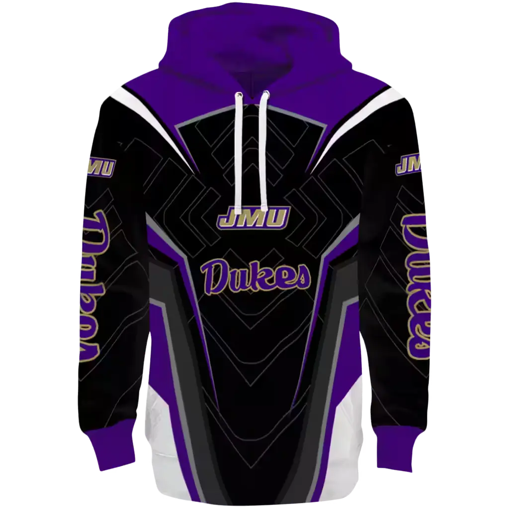 james madison dukes futuristic pattern purple black hoodie best selling james madison dukes futuristic pattern purple black hoodie best selling
