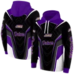 james madison dukes futuristic pattern purple black hoodie best selling