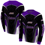 james madison dukes futuristic pattern purple black hoodie best selling