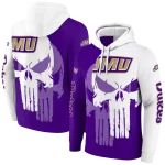 james madison dukes graphic punisher purple white hoodie best selling