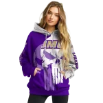 james madison dukes graphic punisher purple white hoodie best selling