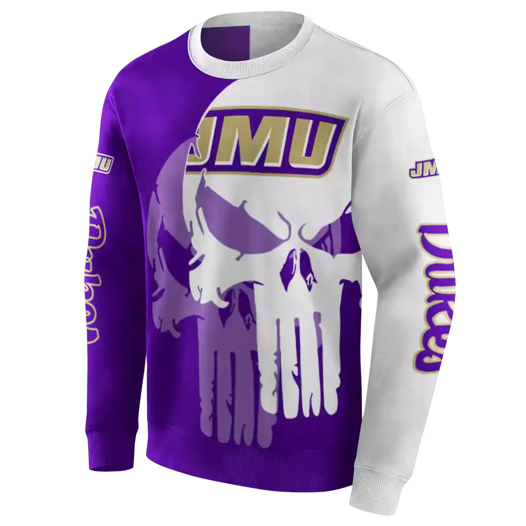 james madison dukes graphic punisher purple white hoodie new arrival james madison dukes graphic punisher purple white hoodie new arrival