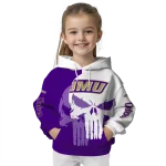 james madison dukes graphic punisher purple white hoodie best selling