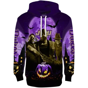james madison dukes halloween vibes purple black hoodie best selling