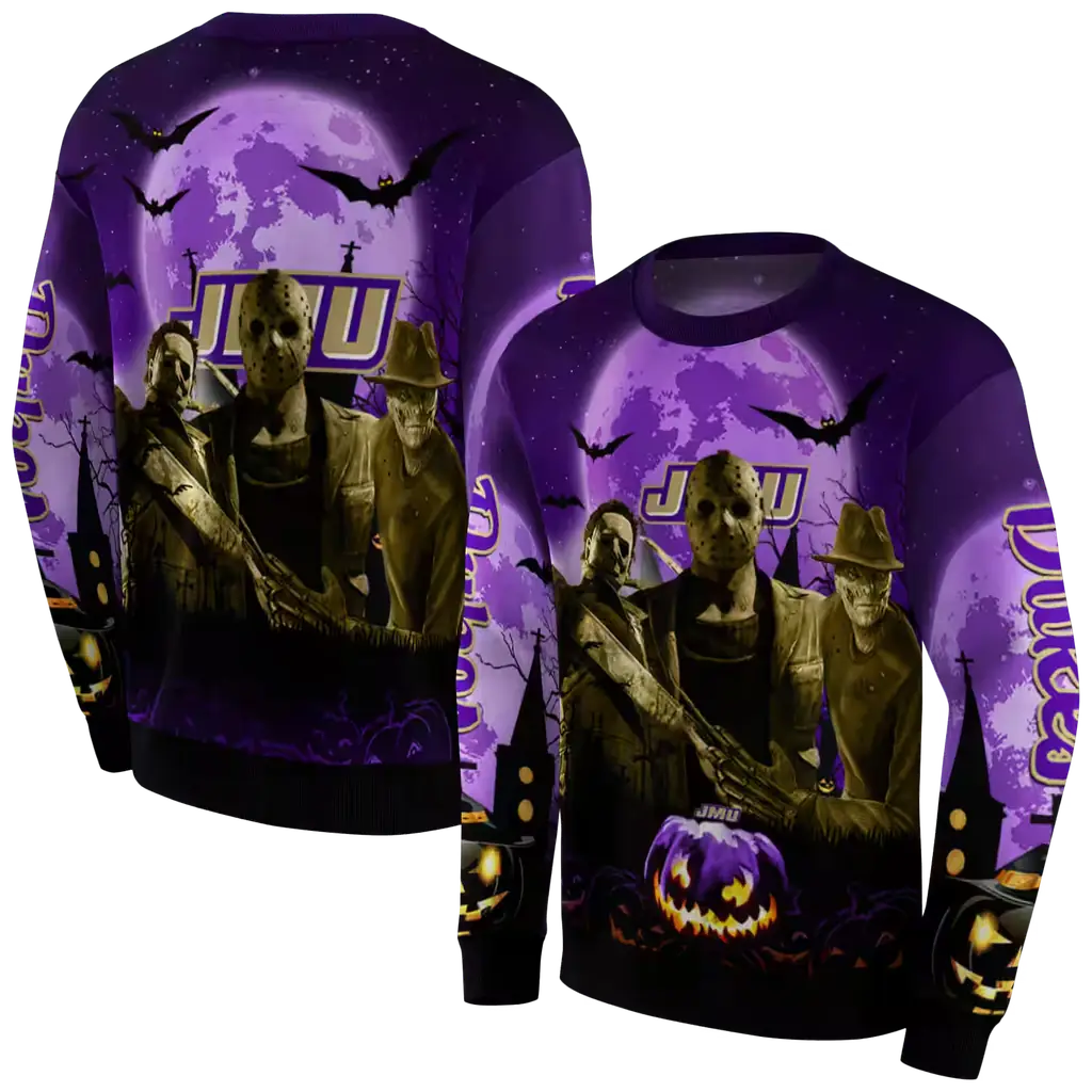 james madison dukes halloween vibes purple black hoodie premium grade james madison dukes halloween vibes purple black hoodie premium grade