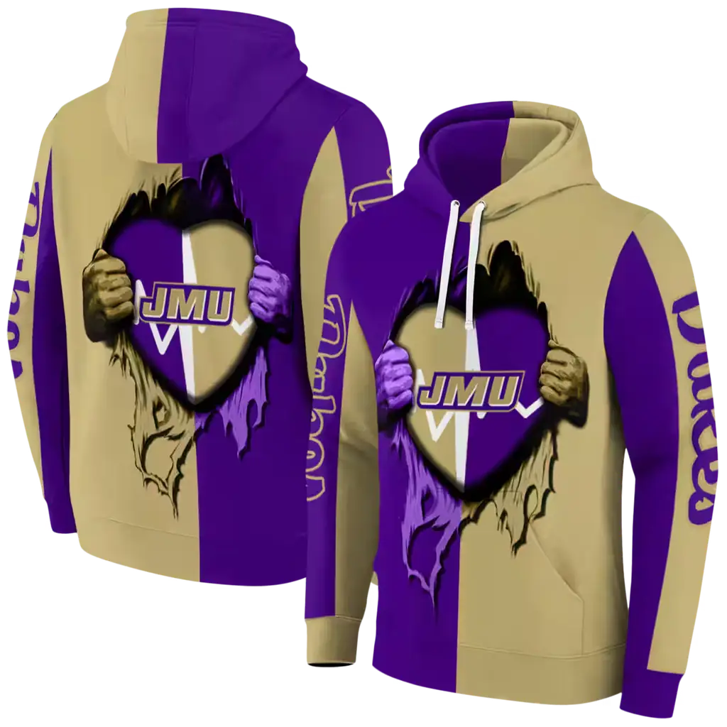 james madison dukes heartbeat graphic purple hoodie fashion forward james madison dukes heartbeat graphic purple hoodie fashion forward