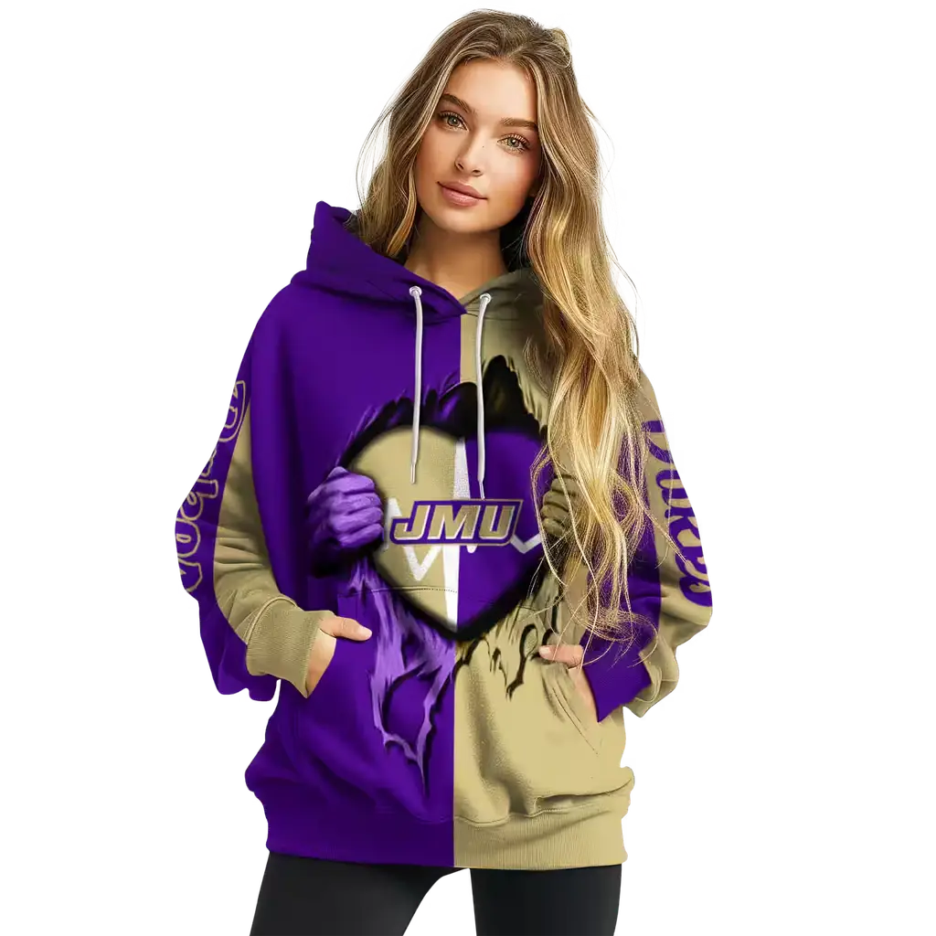 james madison dukes heartbeat graphic purple hoodie high quality james madison dukes heartbeat graphic purple hoodie high quality