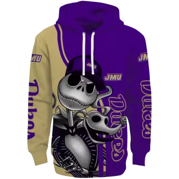 james madison dukes jack skellington purple hoodie best selling