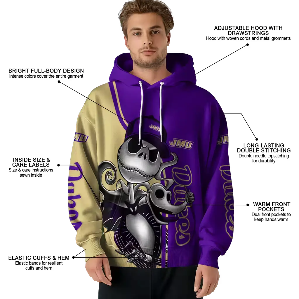 james madison dukes jack skellington purple hoodie latest model james madison dukes jack skellington purple hoodie latest model