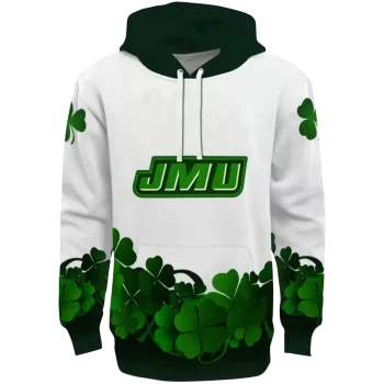 james madison dukes lucky motif white green hoodie best selling