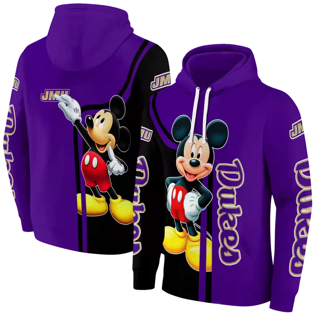 james madison dukes mickey mouse purple black hoodie fashion forward james madison dukes mickey mouse purple black hoodie fashion forward