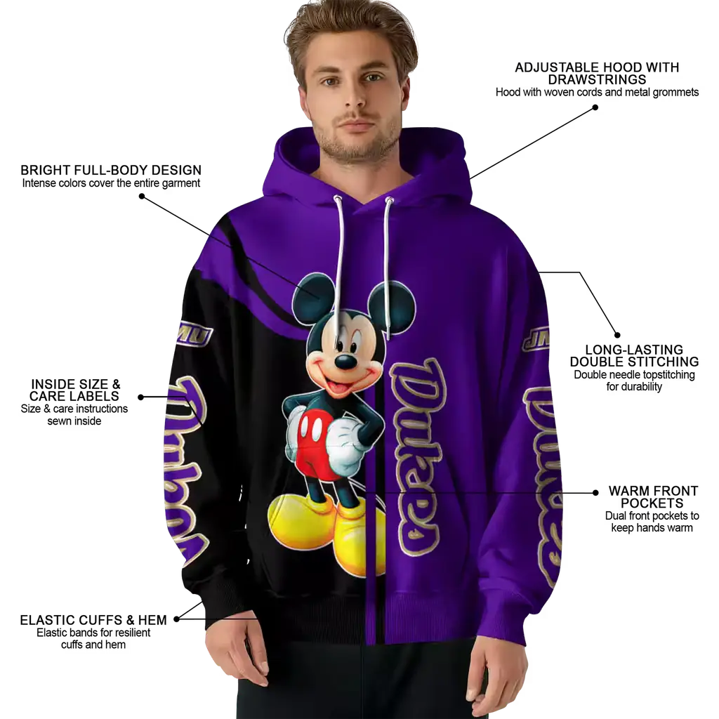 james madison dukes mickey mouse purple black hoodie latest model james madison dukes mickey mouse purple black hoodie latest model
