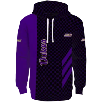 james madison dukes monogram pattern purple hoodie best selling