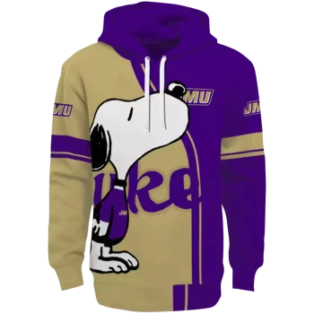 james madison dukes playful snoopy purple hoodie best selling