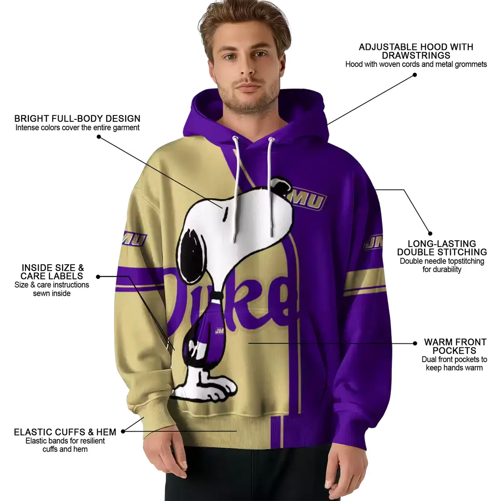 james madison dukes playful snoopy purple hoodie latest model james madison dukes playful snoopy purple hoodie latest model