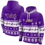 james madison dukes reindeer motif purple hoodie best selling