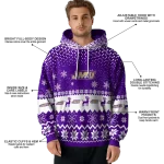 james madison dukes reindeer motif purple hoodie best selling