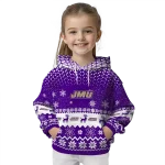 james madison dukes reindeer motif purple hoodie best selling