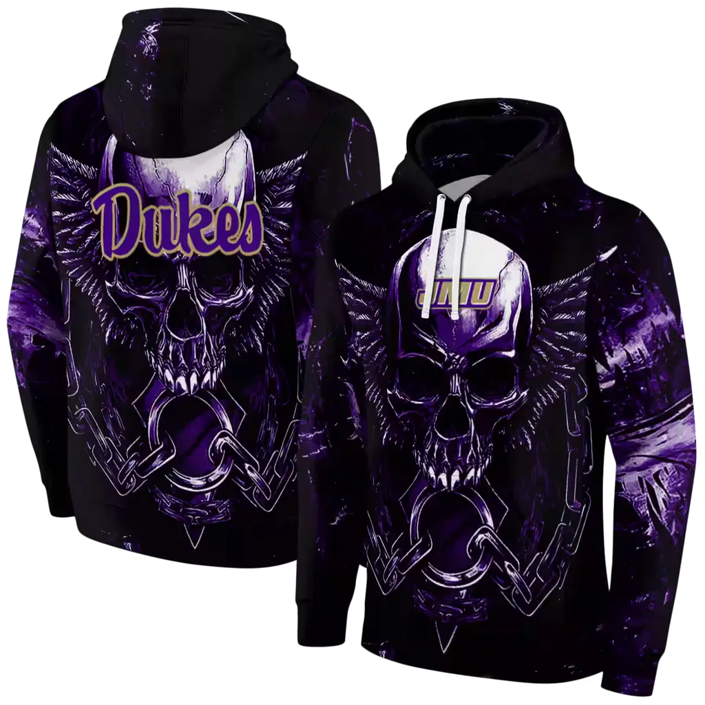 james madison dukes skull artwork purple black hoodie fashion forward james madison dukes skull artwork purple black hoodie fashion forward