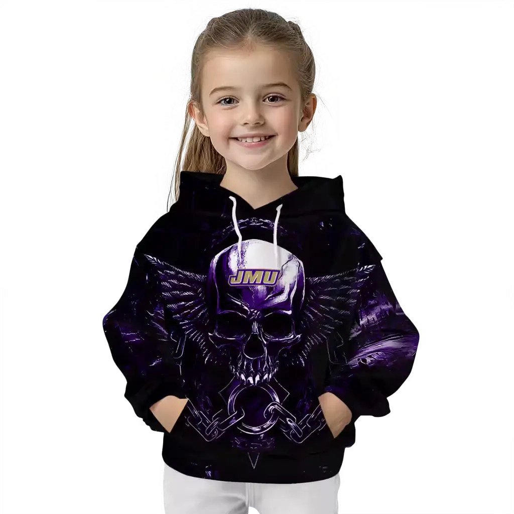 james madison dukes skull artwork purple black hoodie top rated james madison dukes skull artwork purple black hoodie top rated